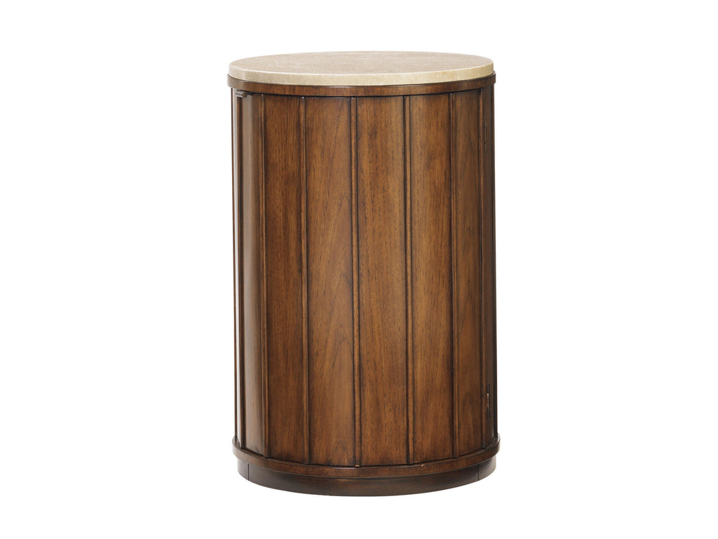 Fiji Drum Table With Stone Top | Tommy Bahama Home - 01-0536-950C