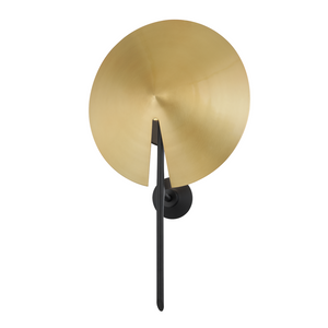 Hudson Valley Lighting 1 Light Wall Sconce - Aged Brass/Black