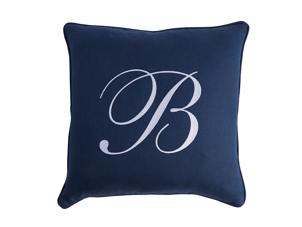 Monogram Signature Pillow- Navy | Barclay Butera - 01-9820-20B
