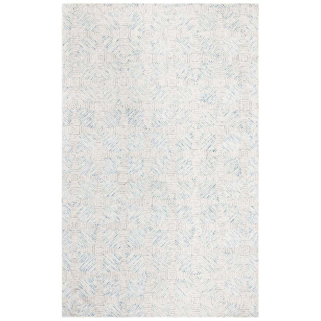 Safavieh Abstract Rug Collection ABT654A - Ivory / Light Blue