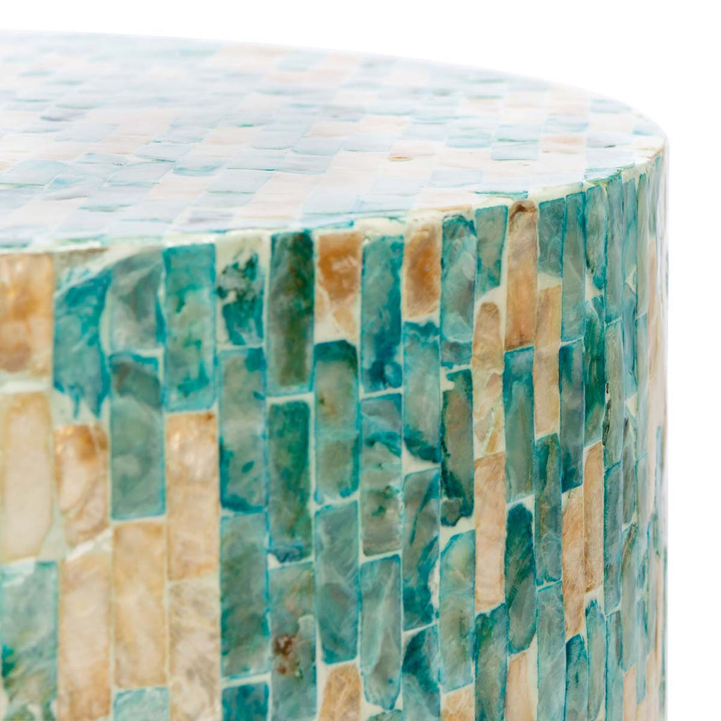 Safavieh Presley Round Accent Table - Blue / Gold