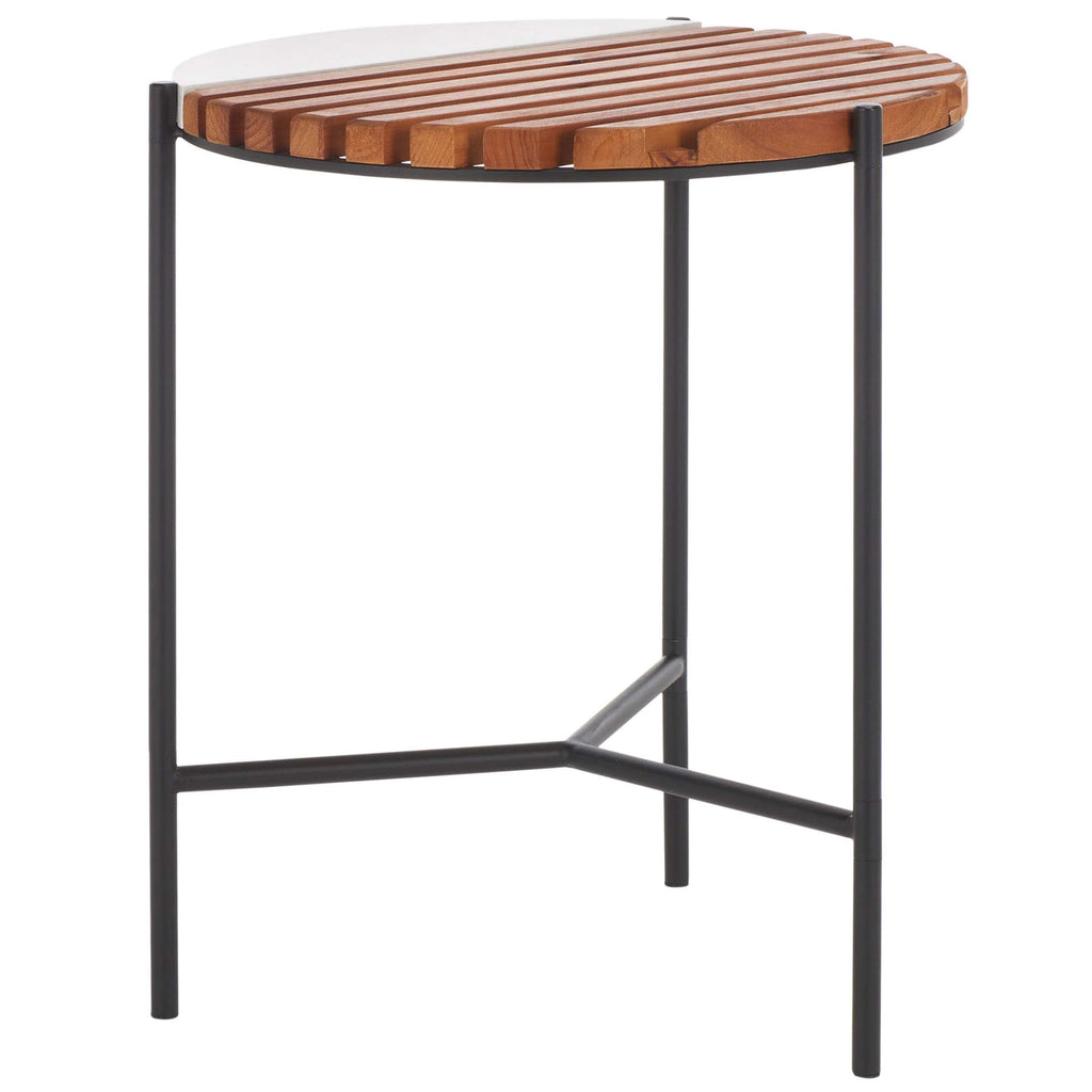 Safavieh Dallas End Table  - Brown / White Faux Marble