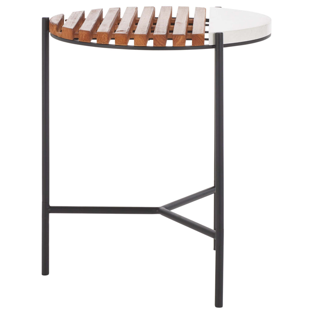 Safavieh Dallas End Table  - Brown / White Faux Marble