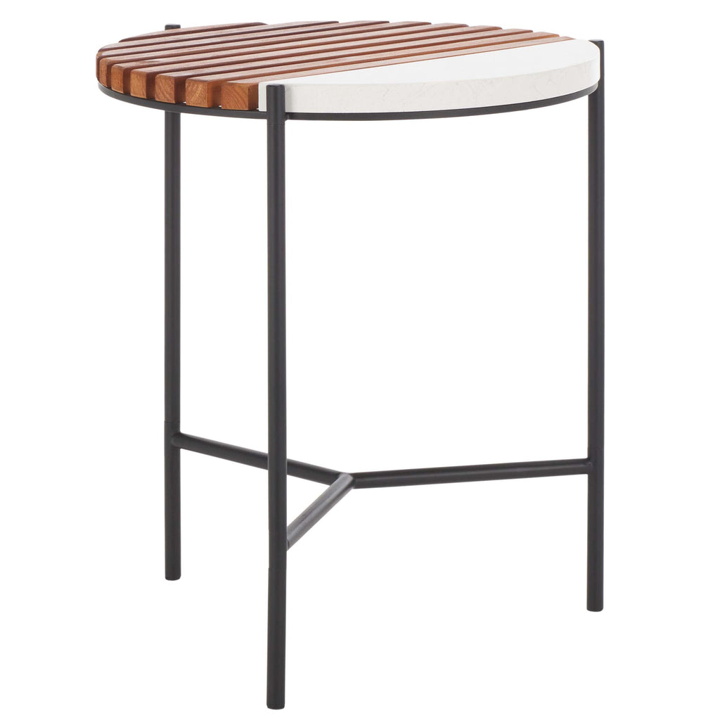 Safavieh Dallas End Table  - Brown / White Faux Marble