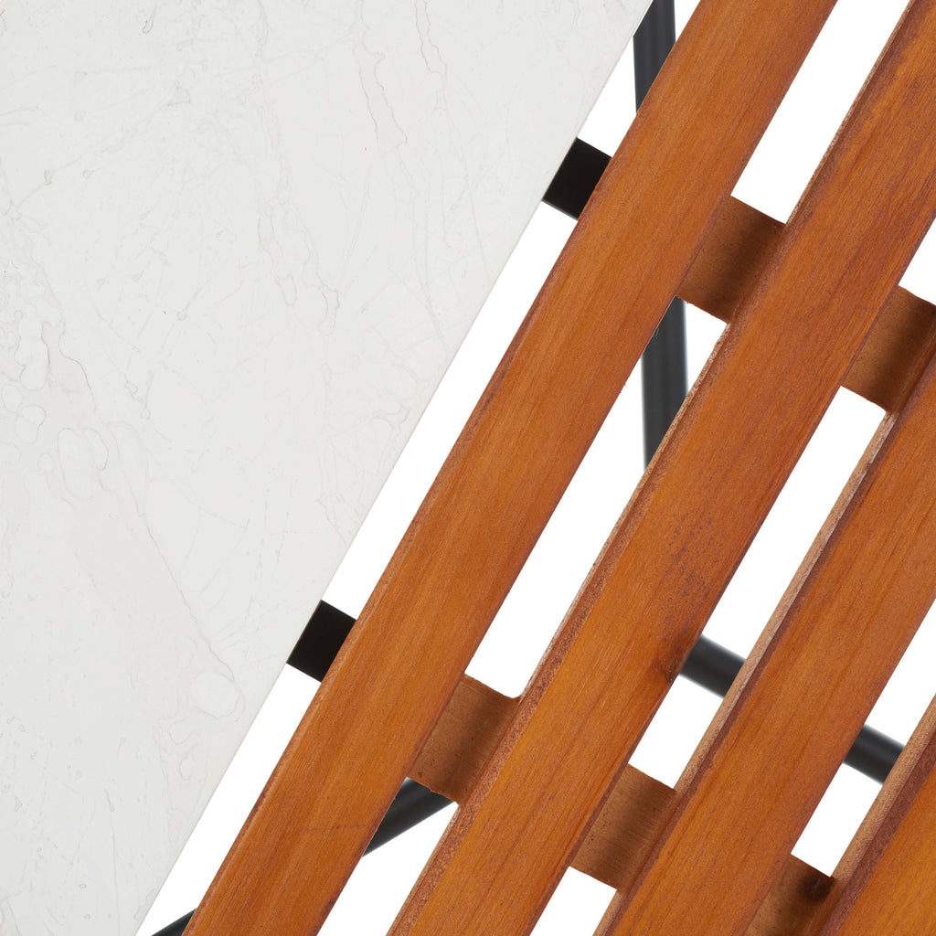 Safavieh Dallas End Table  - Brown / White Faux Marble