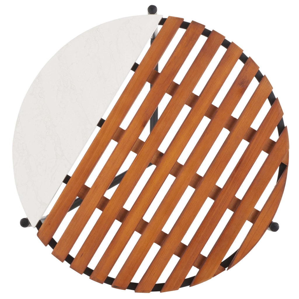 Safavieh Dallas End Table  - Brown / White Faux Marble