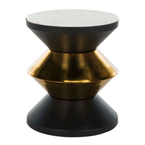 Azizi Stone Top Side Table | Safavieh - ACC3202