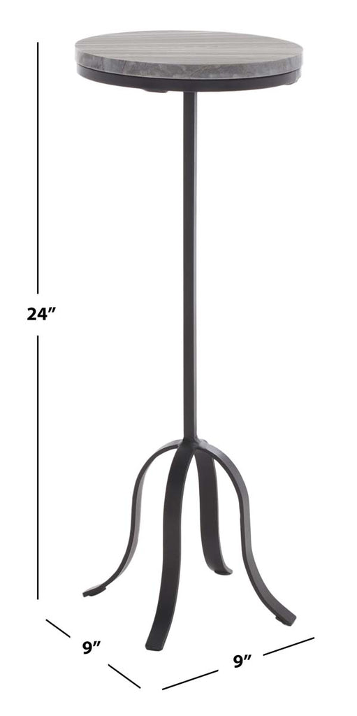 Safavieh Hiten Drink Table - Grey Marble