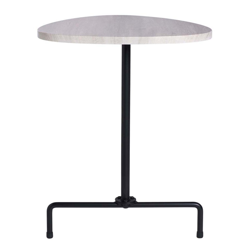 Safavieh Berlin Tripod Side Table - Light Grey Oak/Black