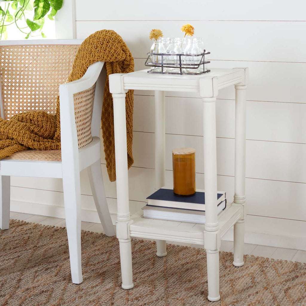 Safavieh Rafiki Square Accent Table-Distressed White
