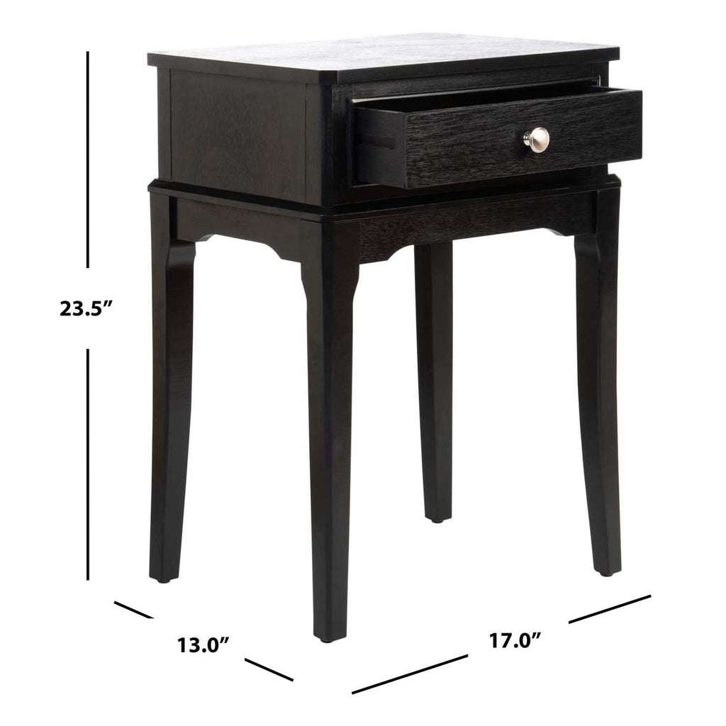 Safavieh Opal 1 Drawer Accent Table - Black