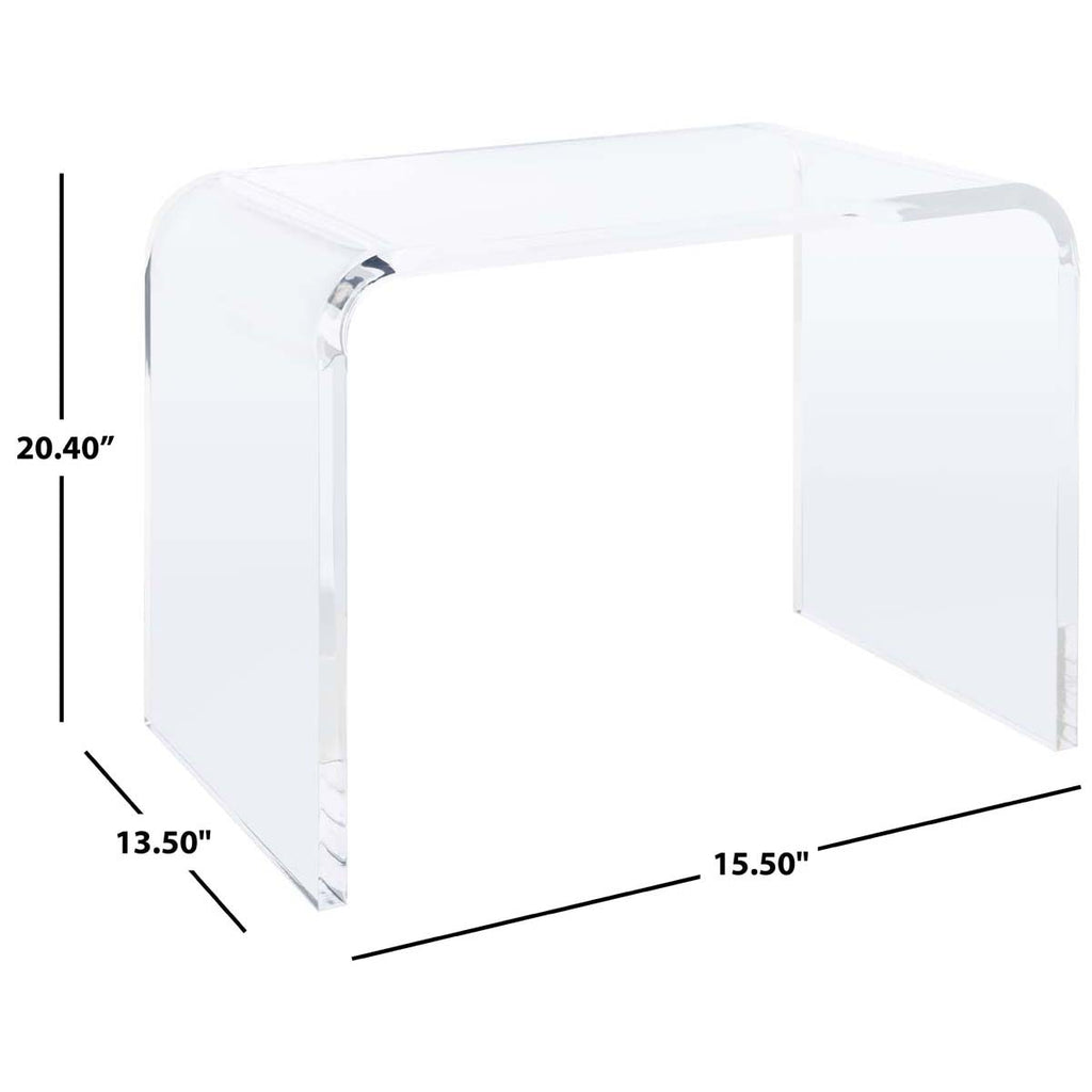 Safavieh Upton Acrylic Side Table  - Clear