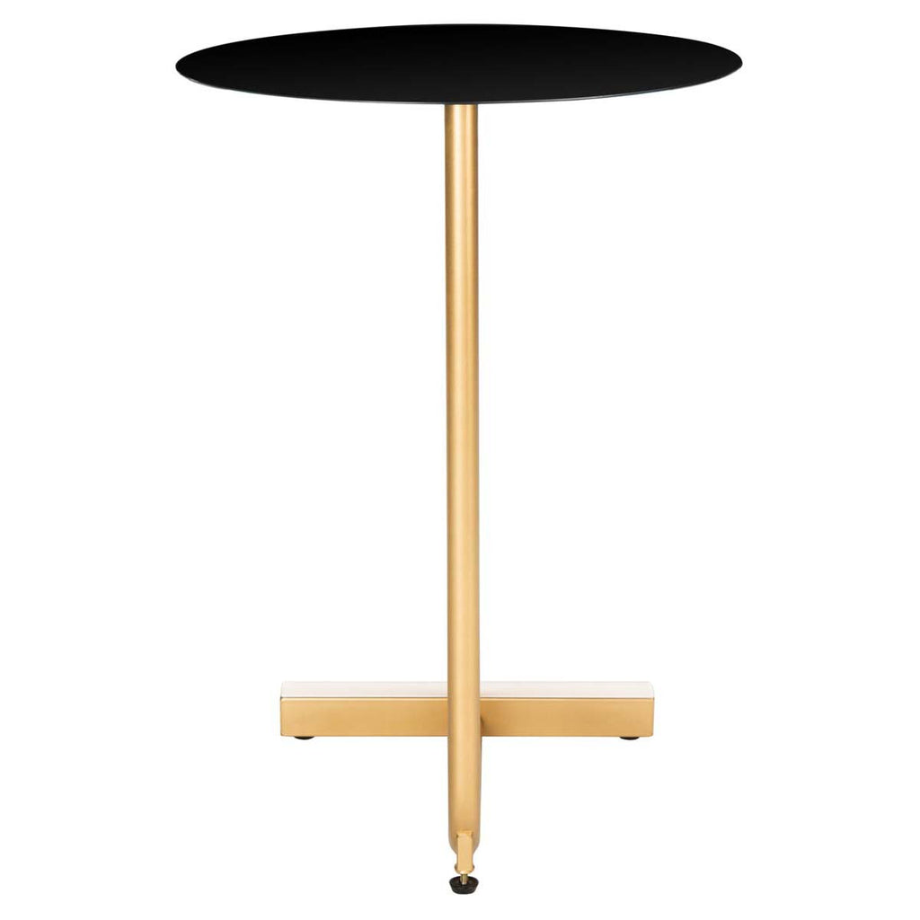 Safavieh Haylee Round Side Table - Black / Gold