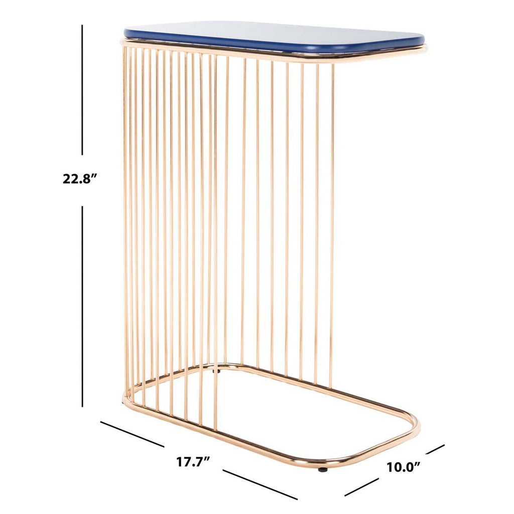 Safavieh Stafford Side Table - Blue / Gold