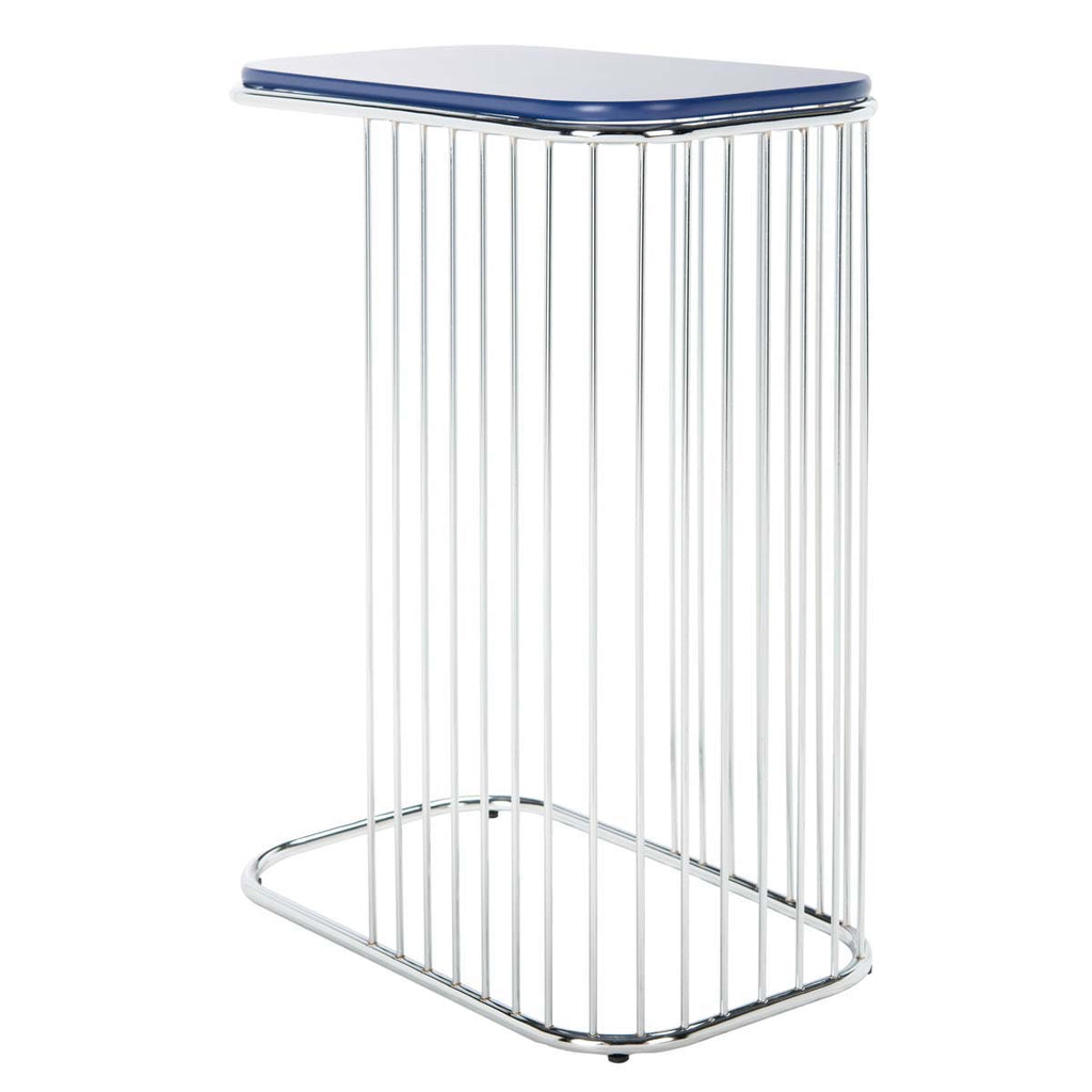 Safavieh Stafford Side Table - Blue / Charcoal