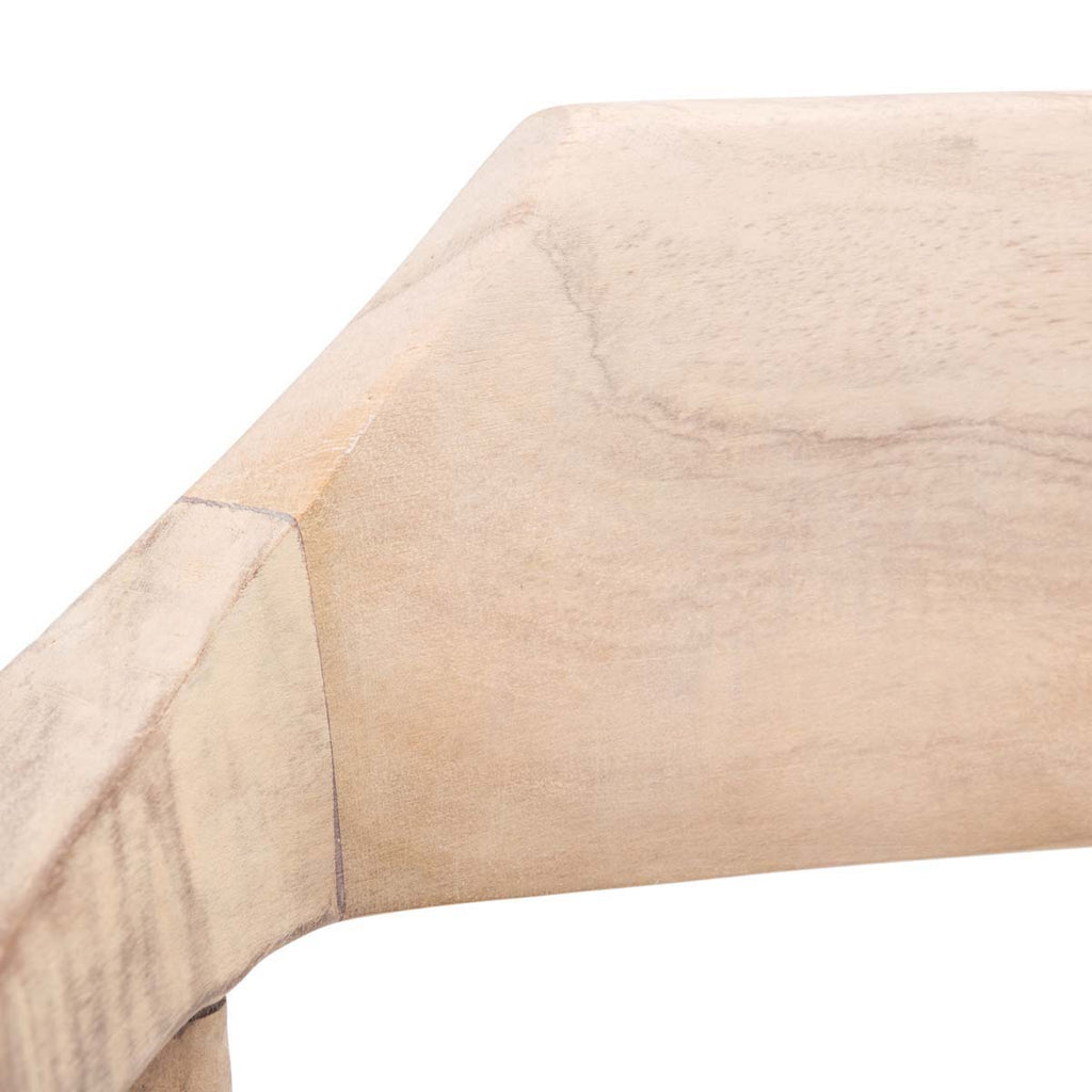 Safavieh Munro Leather Woven Accent Chair - Natural / White