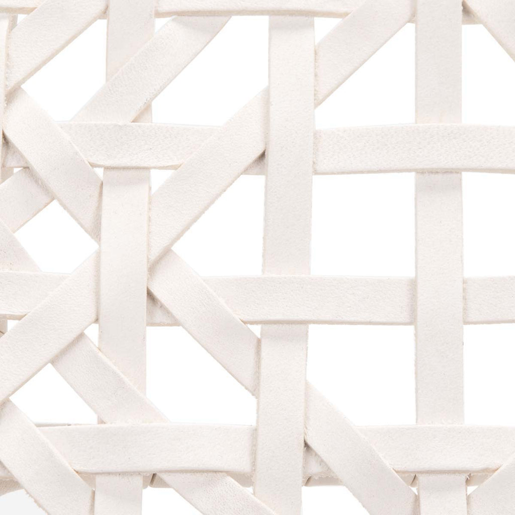 Safavieh Munro Leather Woven Accent Chair - Natural / White