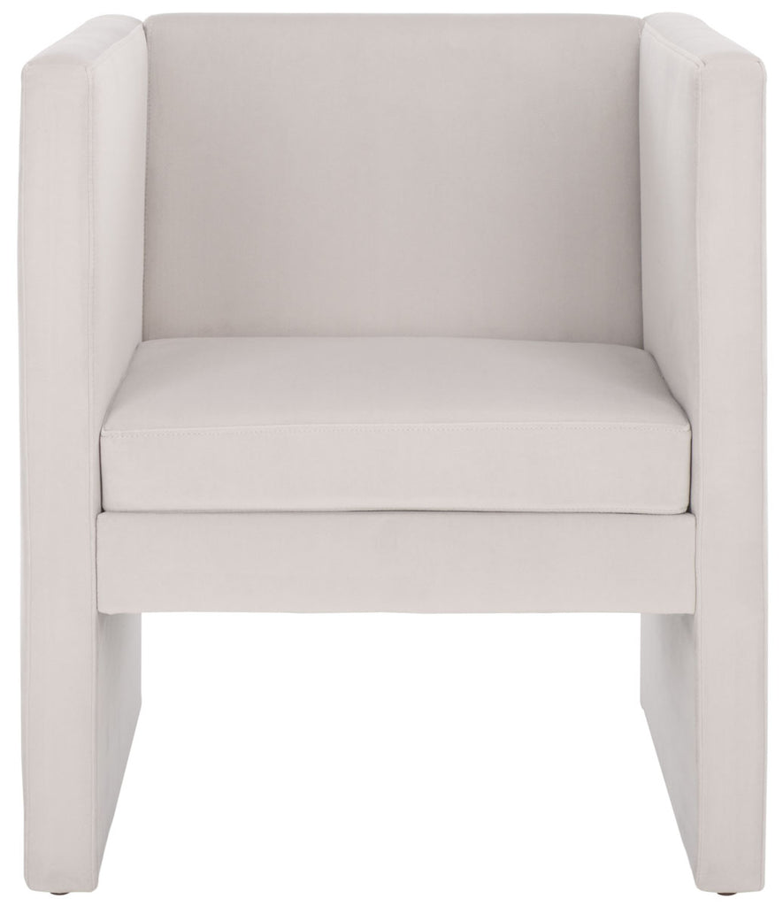 Safavieh Gisle Accent Chair - Light Grey Velvet