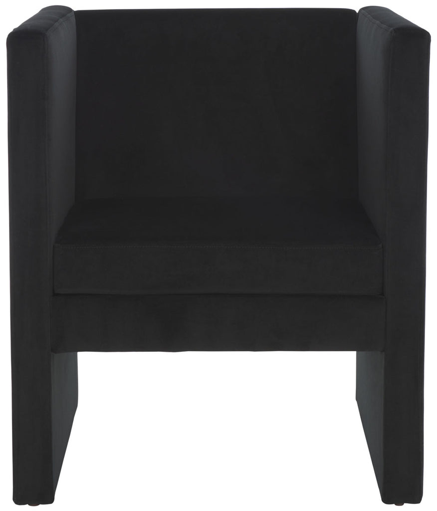 Safavieh Gisle Accent Chair - Black Velvet