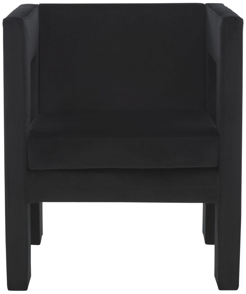 Safavieh Vidar Accent Chair - Black Velvet