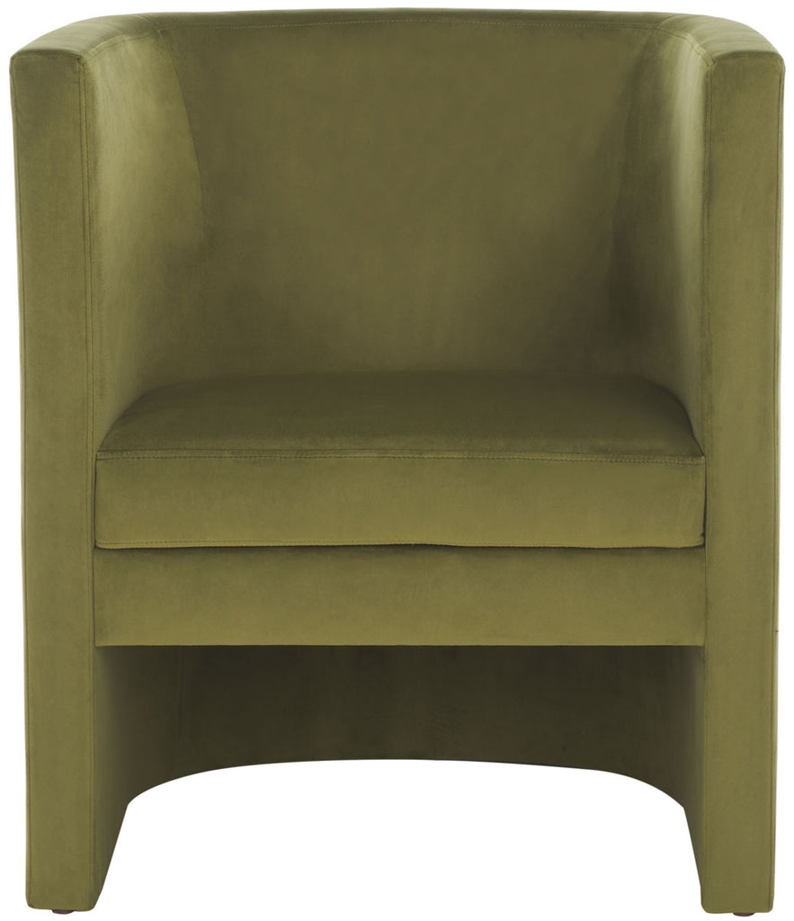 Safavieh Eydis Accent Chair - Olive Green Velvet