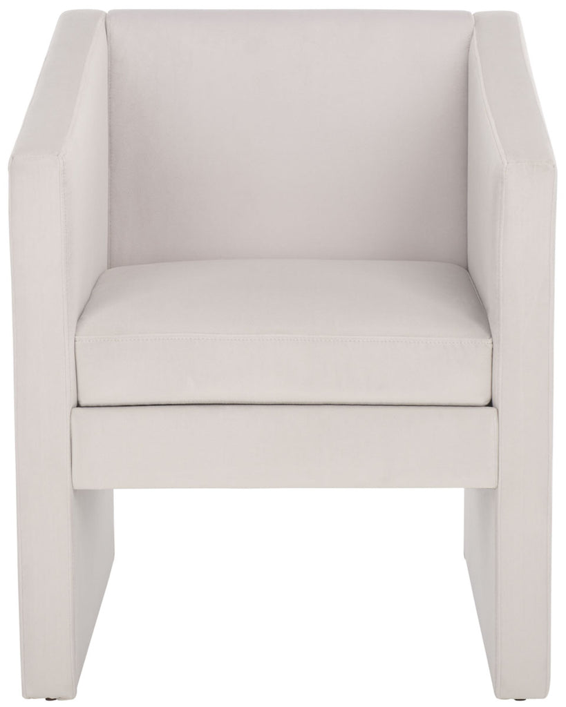 Safavieh Ylva Accent Chair - Light Grey Velvet
