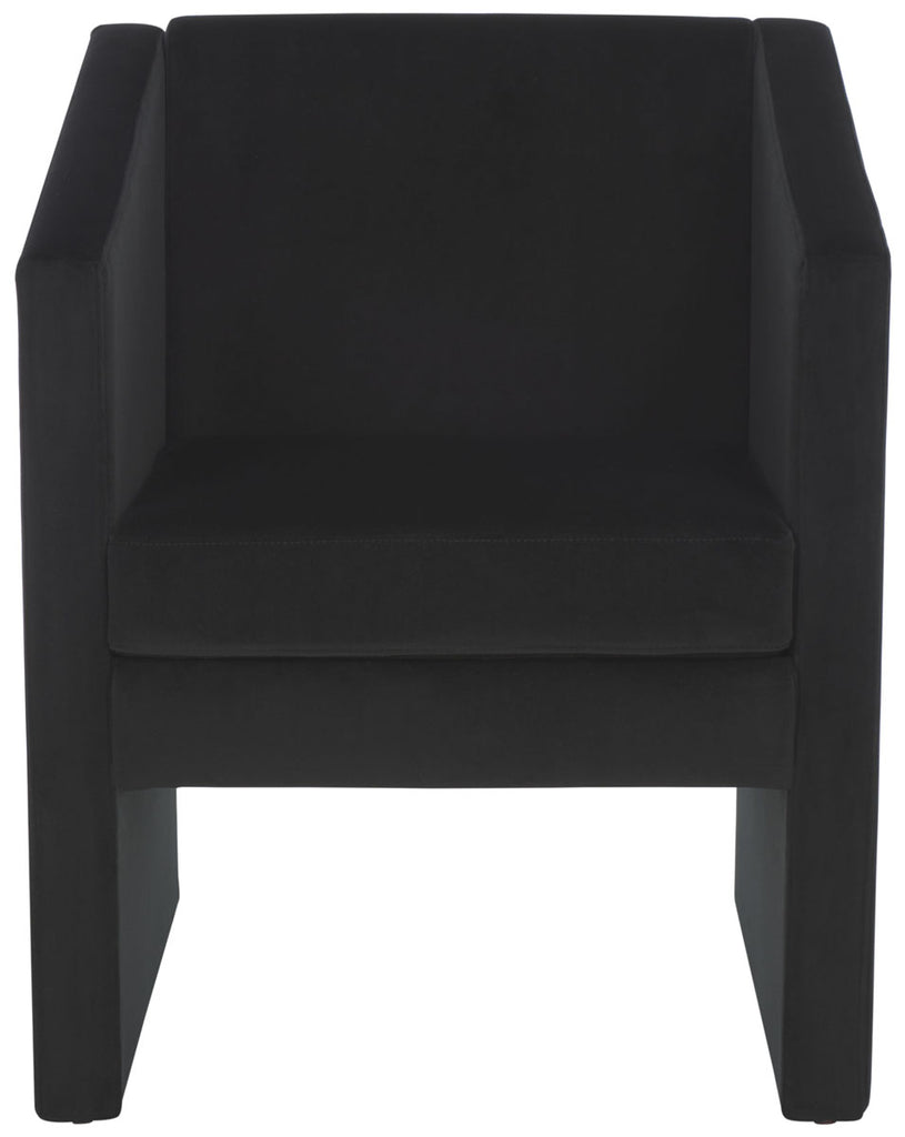 Safavieh Ylva Accent Chair - Black Velvet