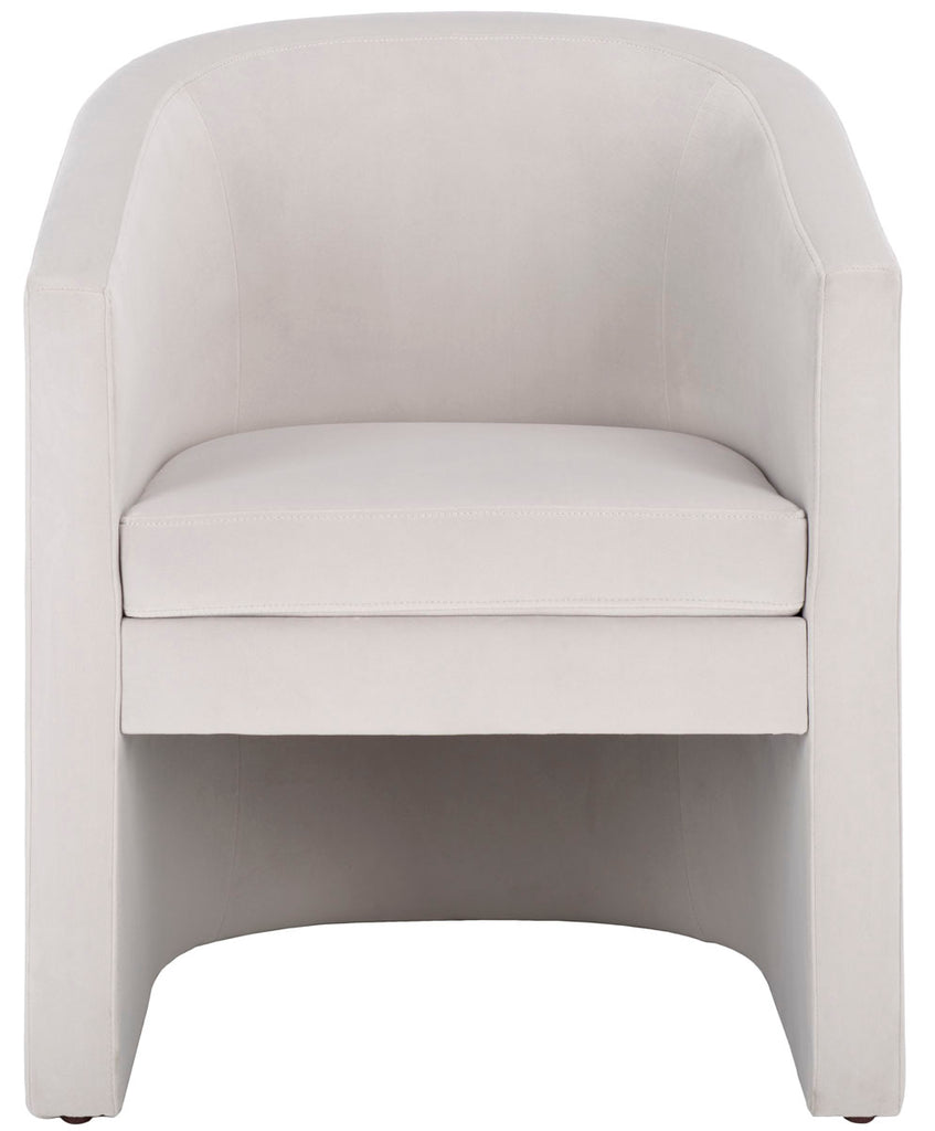 Safavieh Elysian Accent Chair - Light Grey Velvet