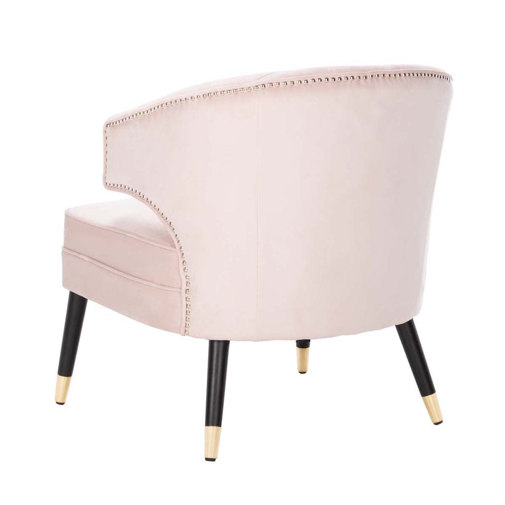 Safavieh Stazia Wingback Accent Chair - Blush Pink/Black