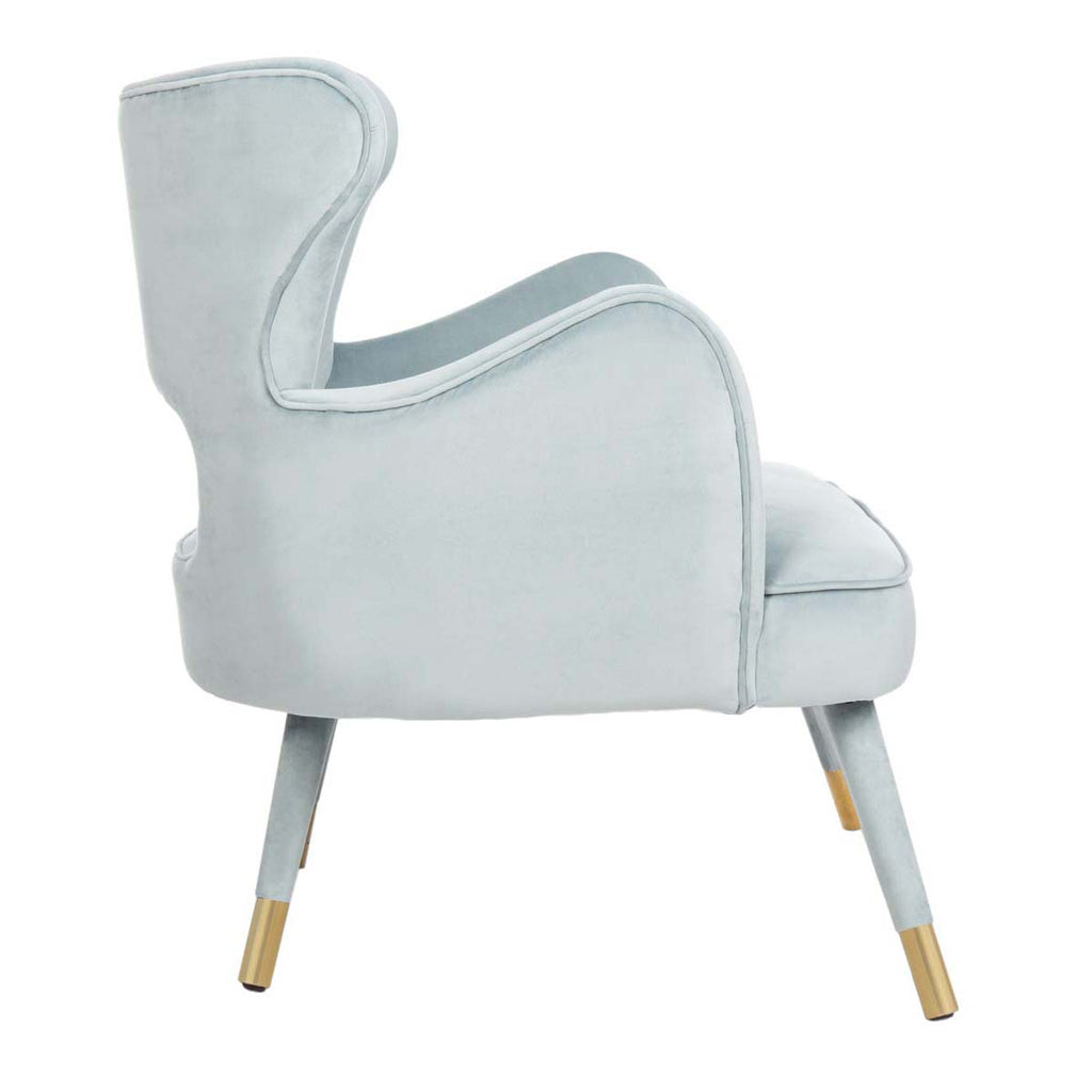 Safavieh Blair Wingback Accent Chair - Slate Blue/Gold