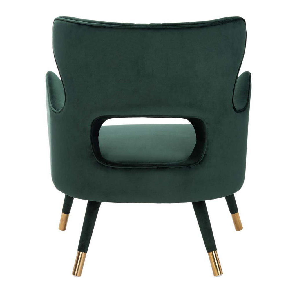 Safavieh Blair Wingback Accent Chair - Forest Green/Gold