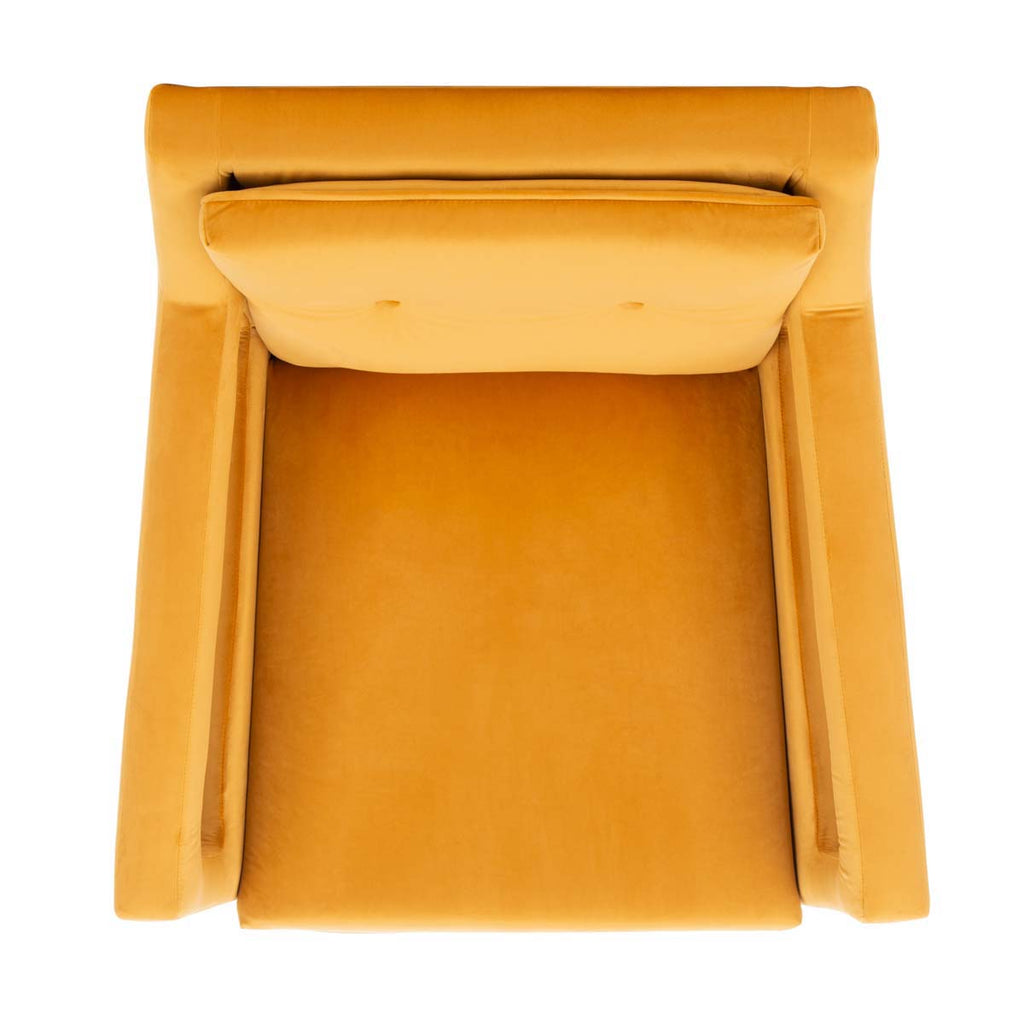 Safavieh Mara Tufted Accent Chair - Marigold/Gold