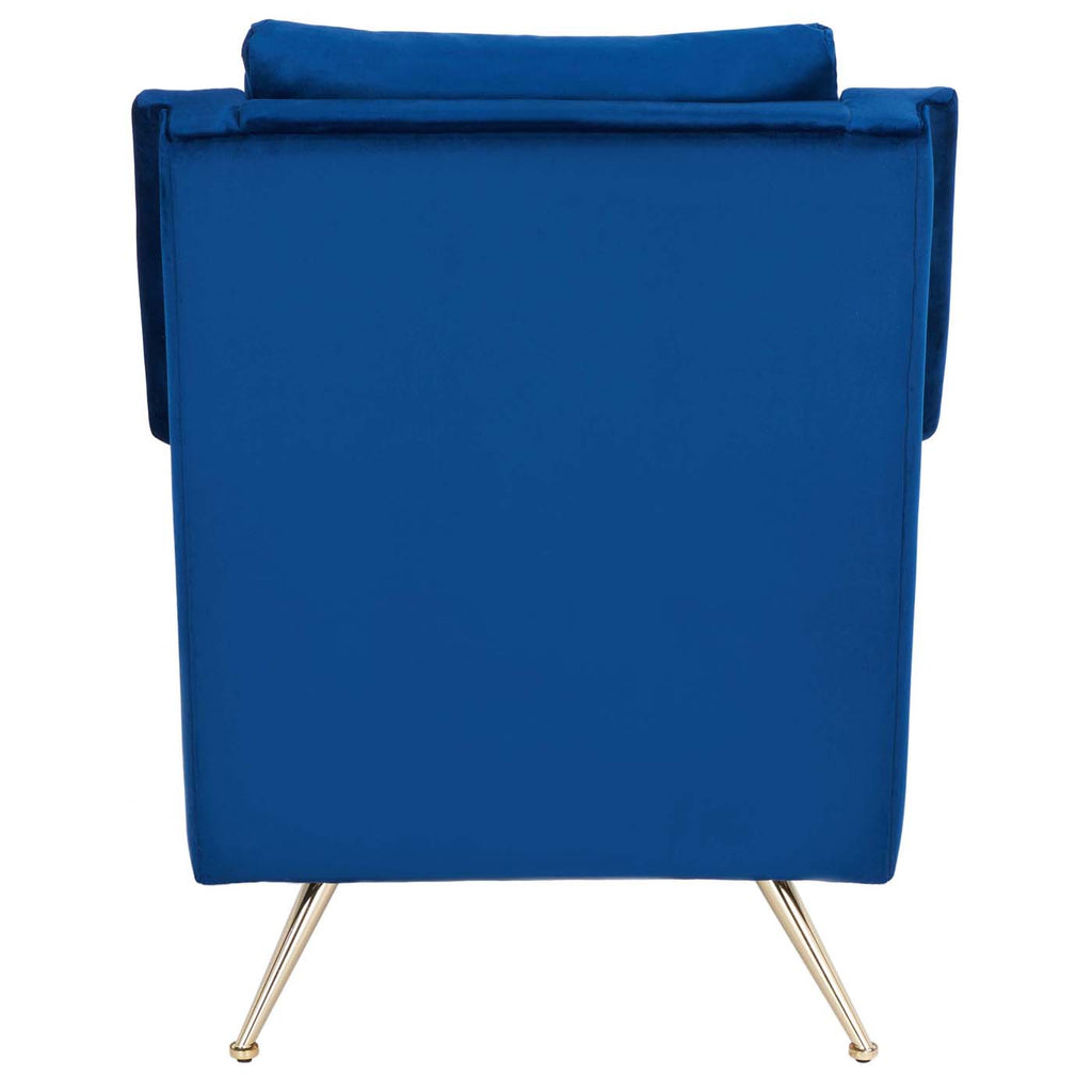 Safavieh Cerise Mid Century Arm Chair - Navy / Gold