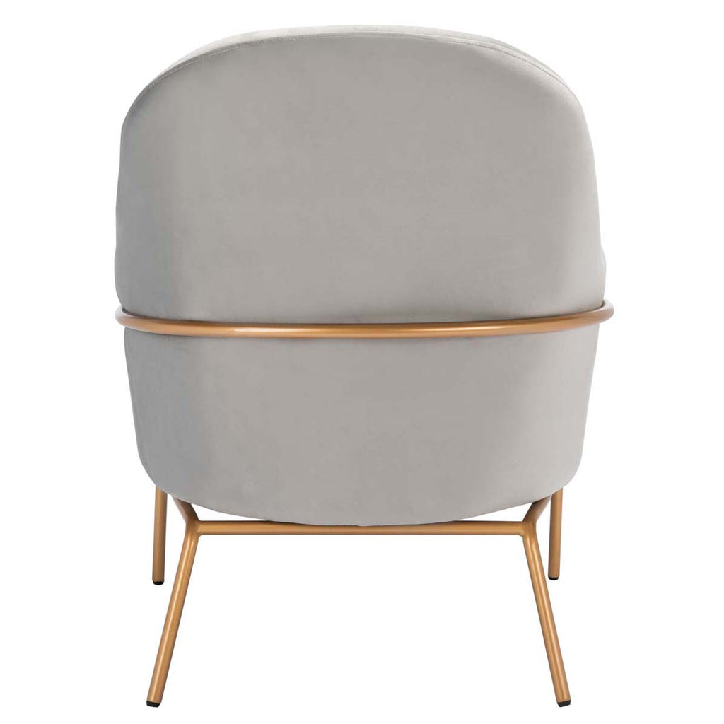 Safavieh Eleazer Velvet Accent Chair - Grey / Gold