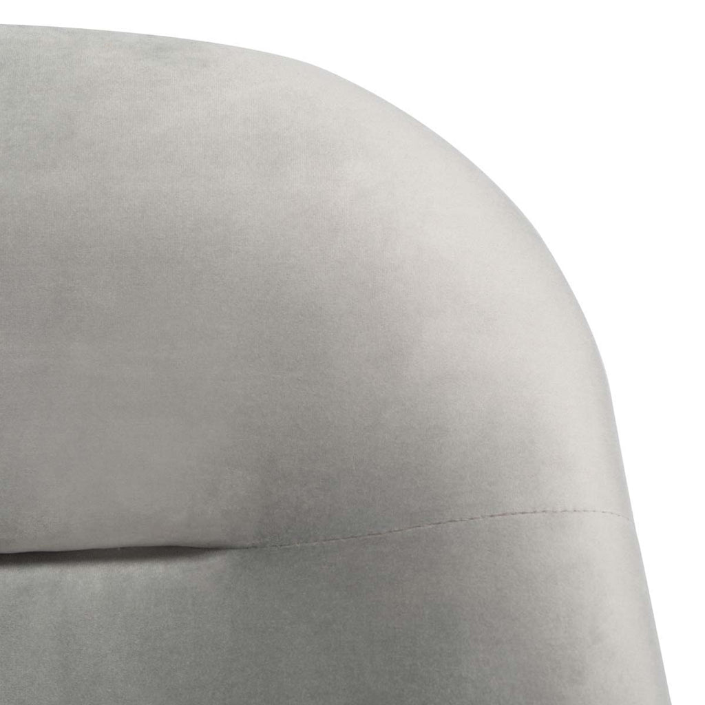 Safavieh Eleazer Velvet Accent Chair - Grey / Gold