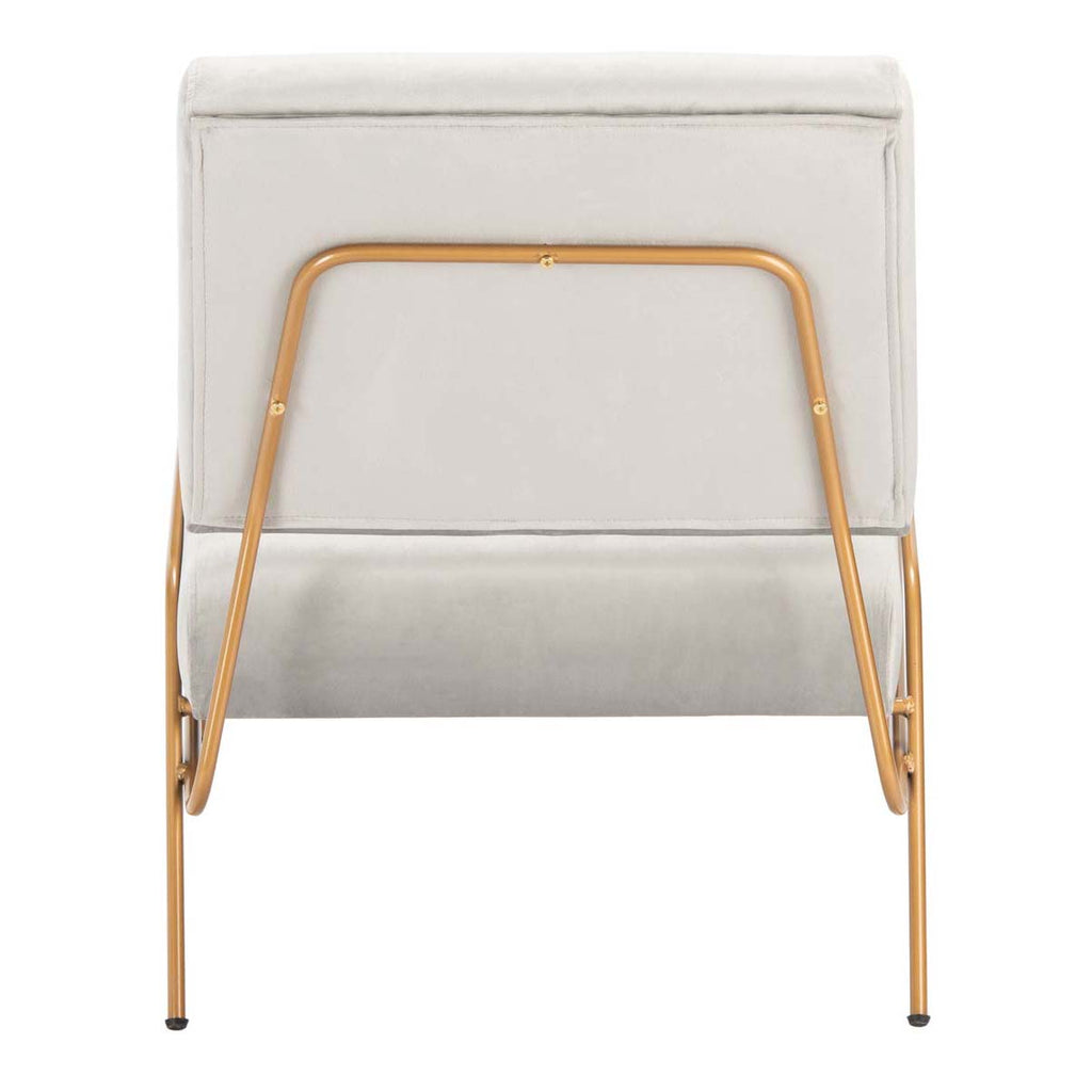 Safavieh Romilly Velvet Accent Chair - Grey / Gold