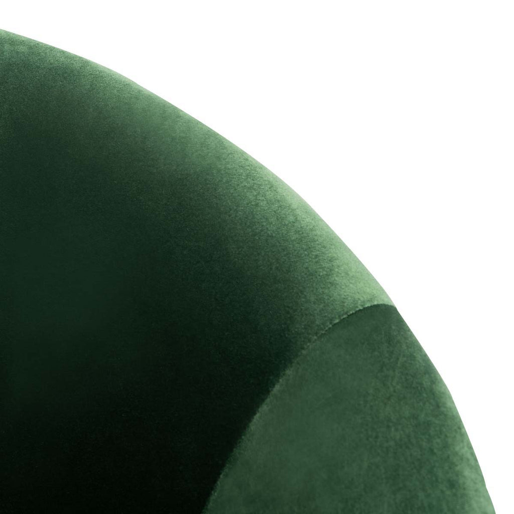 Safavieh Mandi Velvet Accent Chair - Malachite Green / Gold