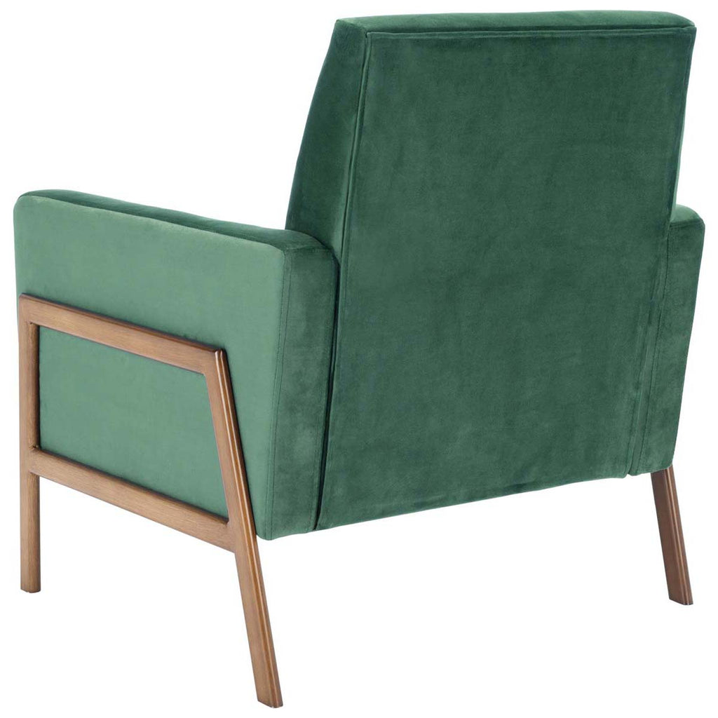 Safavieh Roald Sofa Accent Chair - Malachite Green / Antique Coff