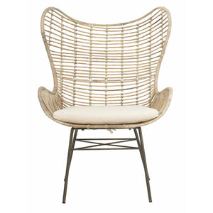 Malia Rattan Wingback Armchair | Safavieh - ACH6500