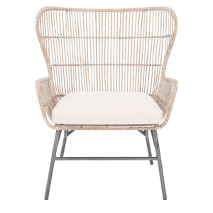 Lenu Rattan Accent Chair With Cushion | Safavieh - ACH6510
