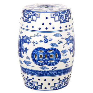 Dragon's Breath Chinoiserie Garden Stool | Safavieh - ACS4554