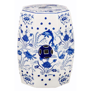Cloud 9 Chinoiserie Garden Stool | Safavieh - ACS4557