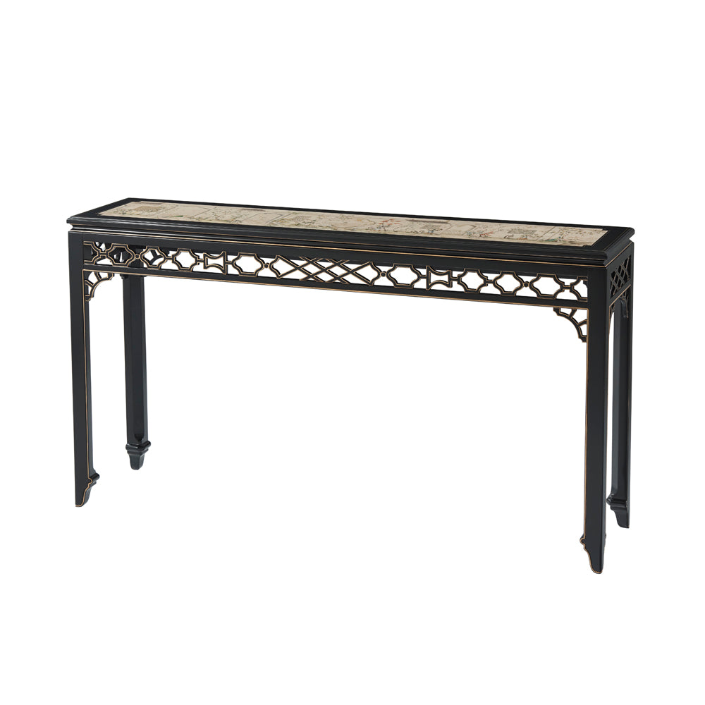 Long Hall Chinoiserie Console Table | Theodore Alexander - AL53058