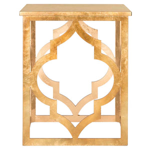 Safavieh Milo Trellis Gold Leaf End Table - Gold