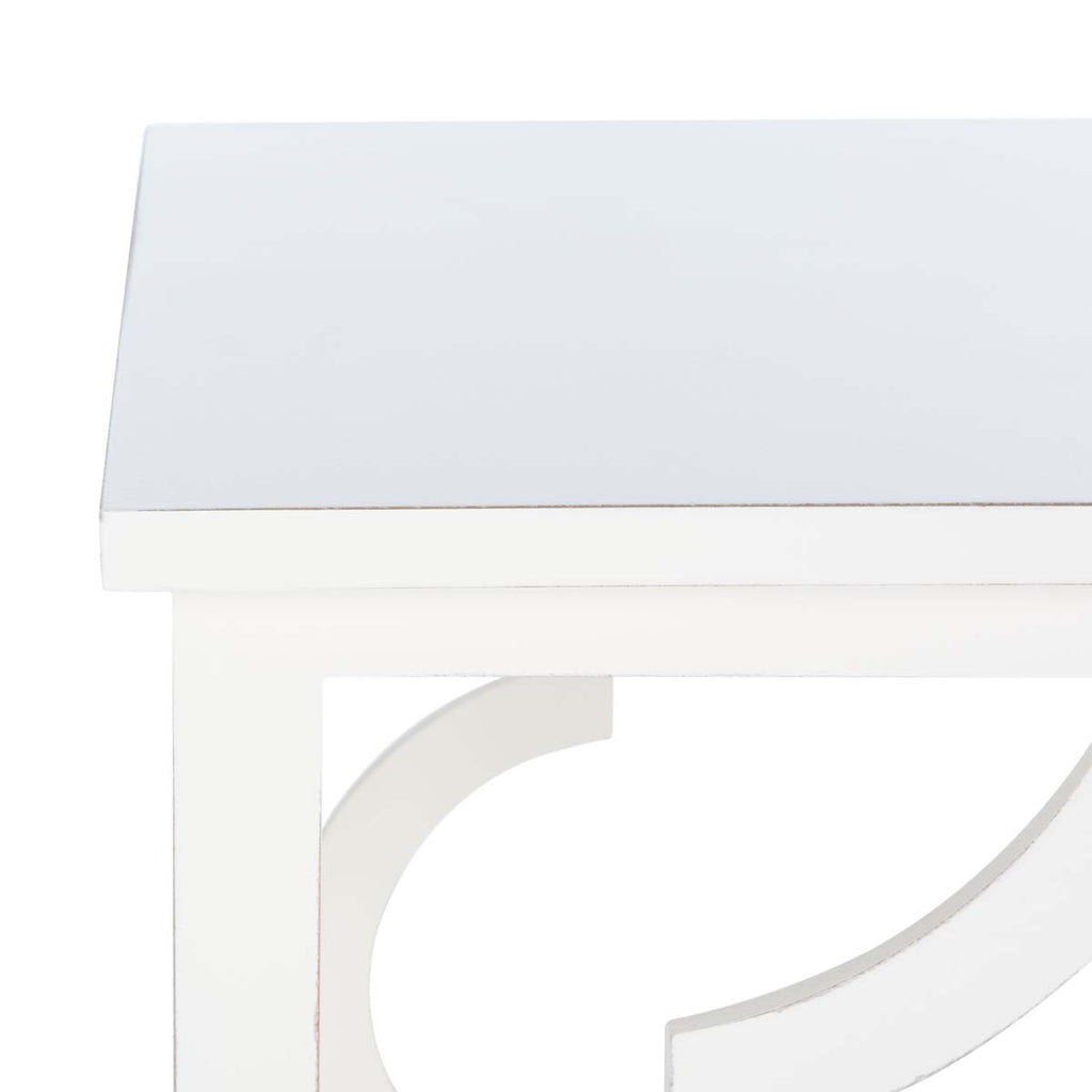 Safavieh Milo Trellis Gold Leaf End Table - Cream