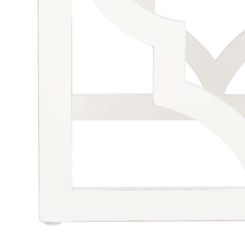 Safavieh Milo Trellis Gold Leaf End Table - Cream