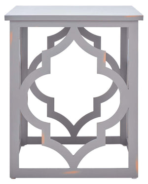 Safavieh Milo Trellis Gold Leaf End Table - Taupe