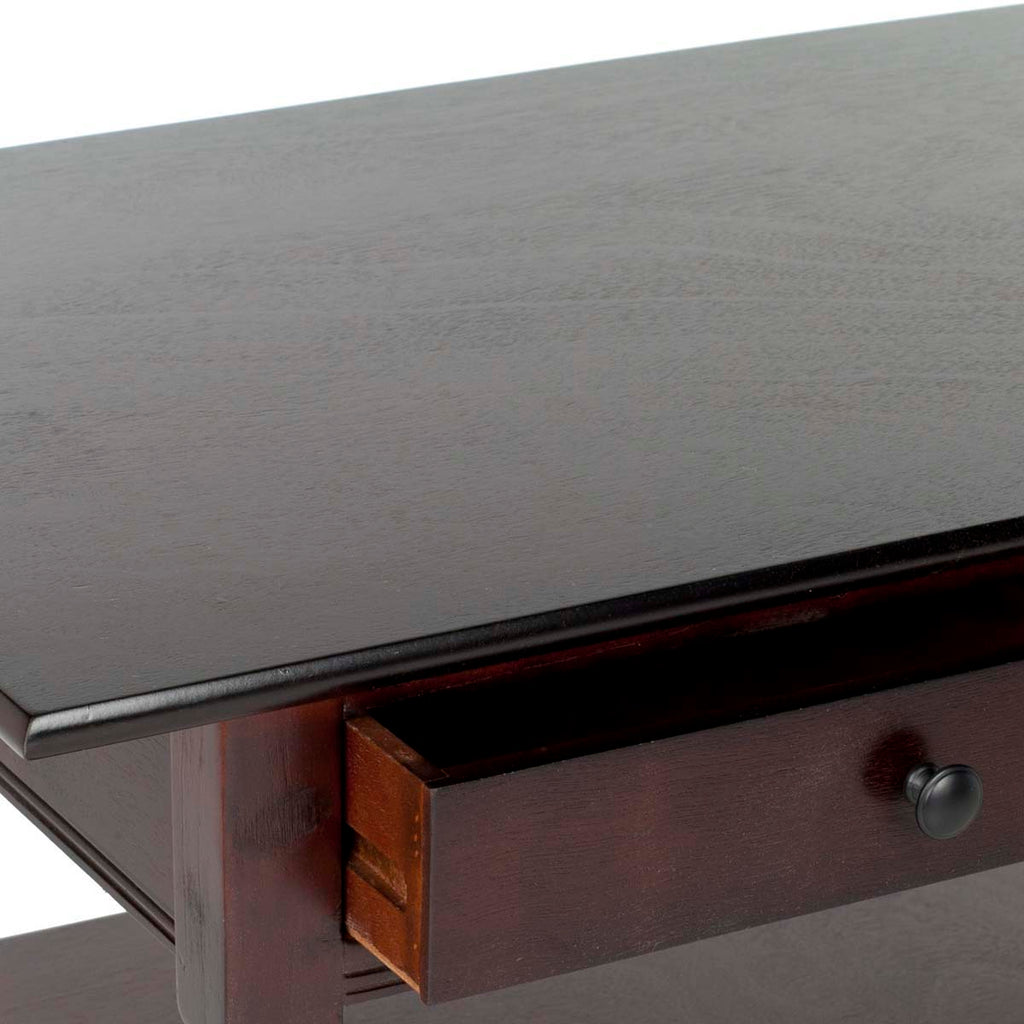 Safavieh Boris 2 Drawer Coffee Table - Dark Cherry