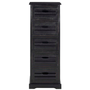 Safavieh Sarina 5 Drawer Cabinet - Distressed Black