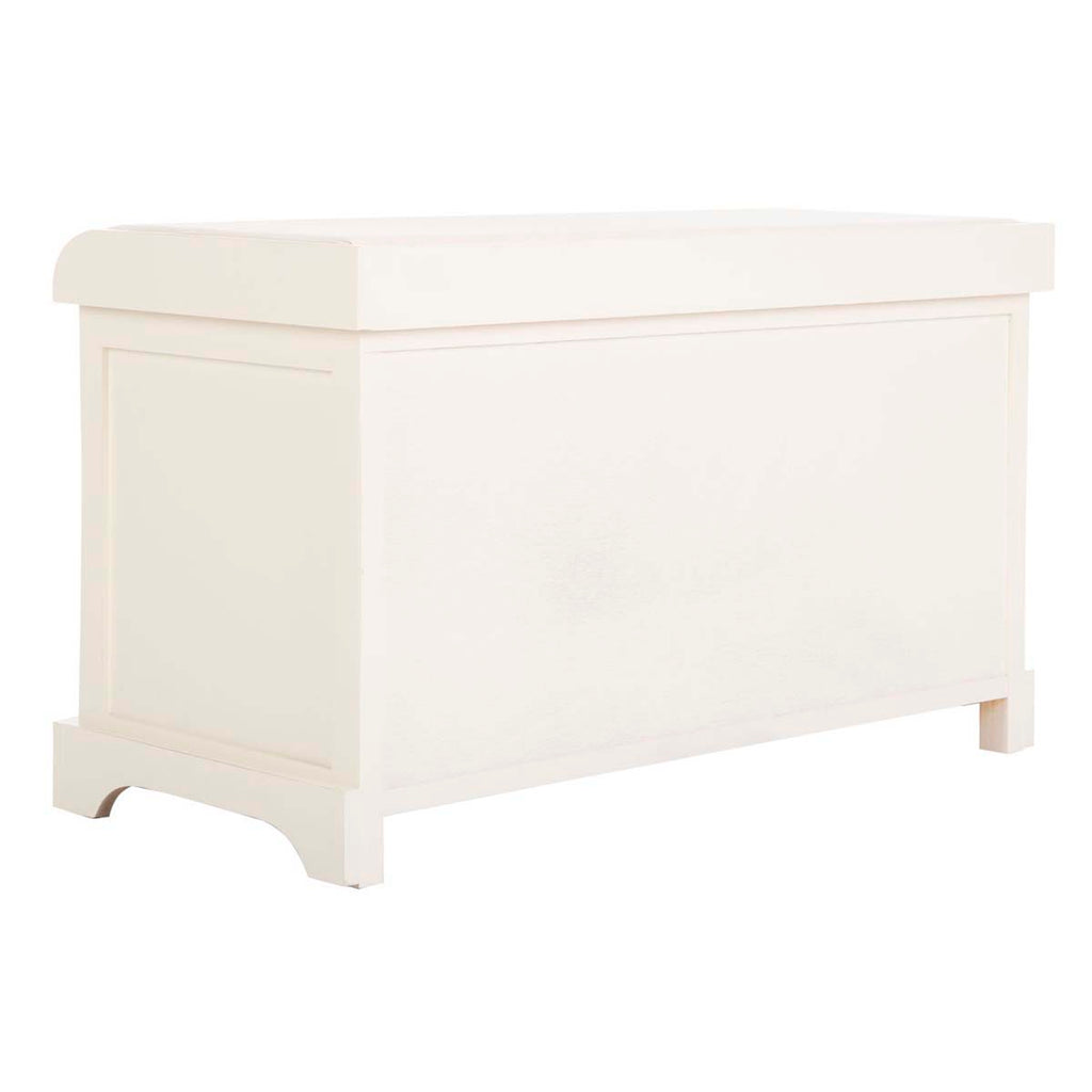 Safavieh Freddy Wicker Storage Bench - Distressed White